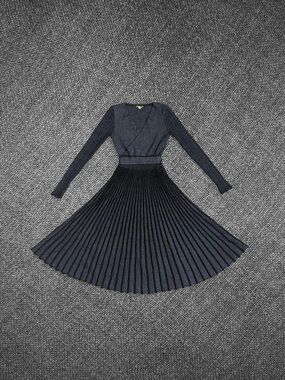Gianni Bini Metallic Pleated Long Sleeve Dress Size XS